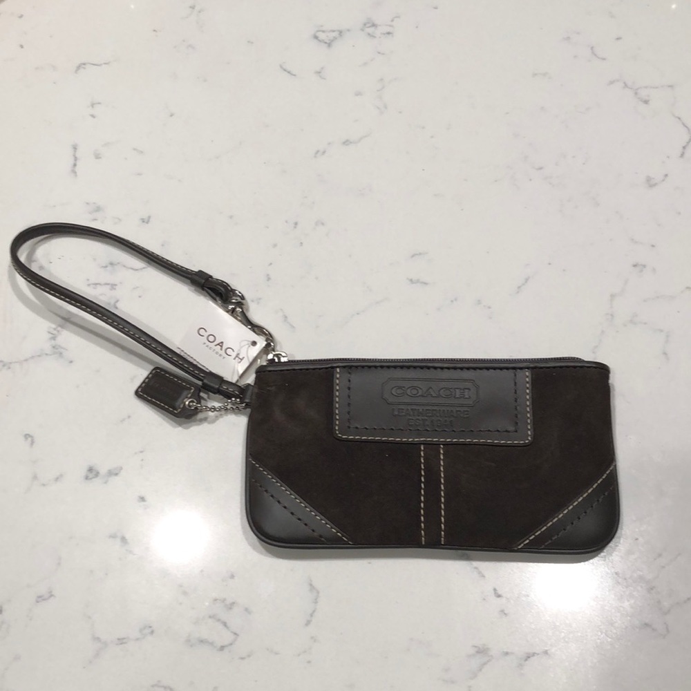 Coach Suede Wristlet, Never used